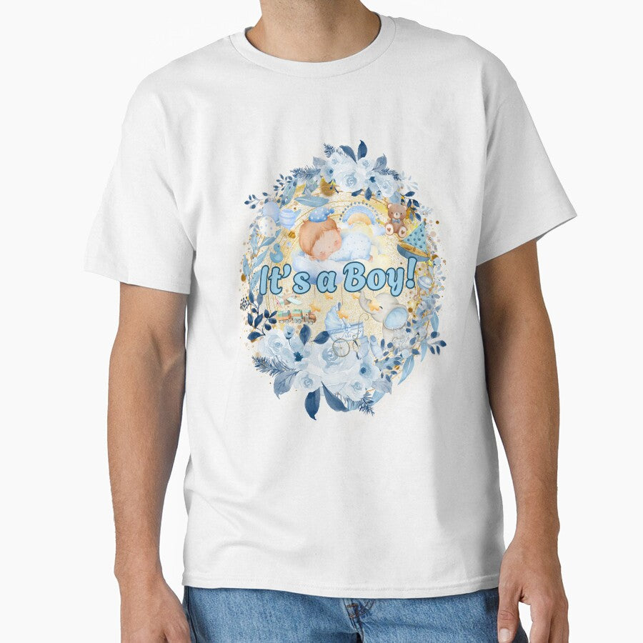 It's a Boy Baby Shower (Design for Shirts & more) by Liz Redbrake