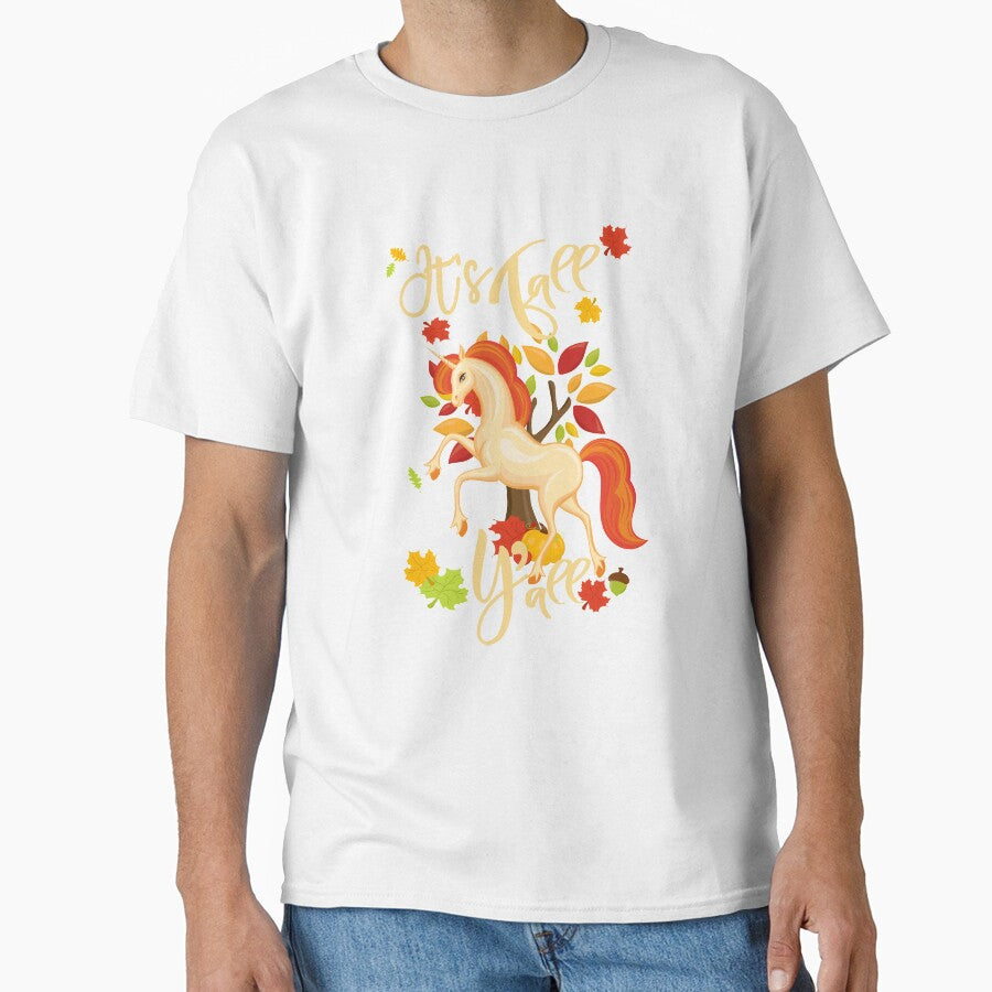 Fall Autumn Unicorn With Leaves It's Fall Y'all Gifts For Girls Women by Sapphire Star