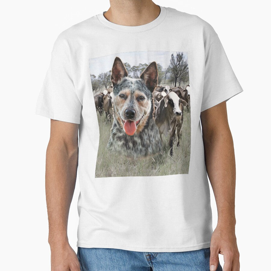 BLUE HEELER, CATTLE DOG, COUNTRY STYLE, T SHIRTS HATS N CAPS, AND HOME DECOR by Barbara Jean Photo Art And Design