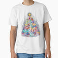 Radiant Neon Christmas Tree Festive Glow Art by Justin Haas
