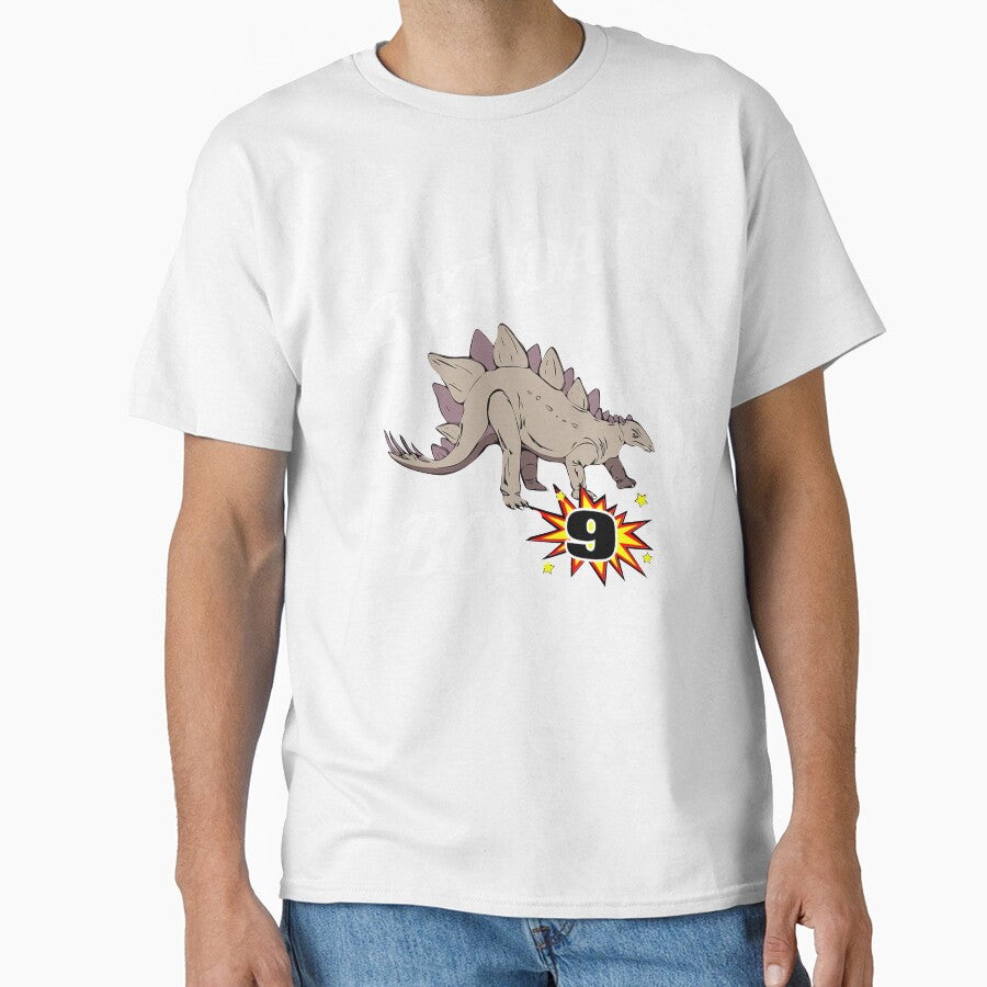 9 Years Old Birthday Design Dinosaur Gift Design by drwigglebutts