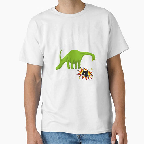 4 Years Old Birthday Design Dinosaur Gift Design by drwigglebutts