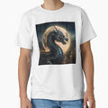 Strong black dragon in the moonlight by BAR DEC