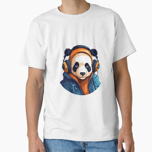 A STREET PANDA WITH HEADPHONES by infinitearte