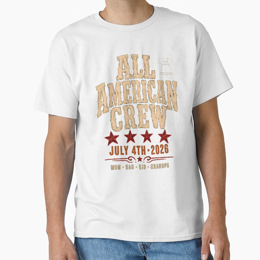 Matching Family 4th of July Shirts 2026 - All American Crew Mom Dad Kid Grandpa by Gabmod14