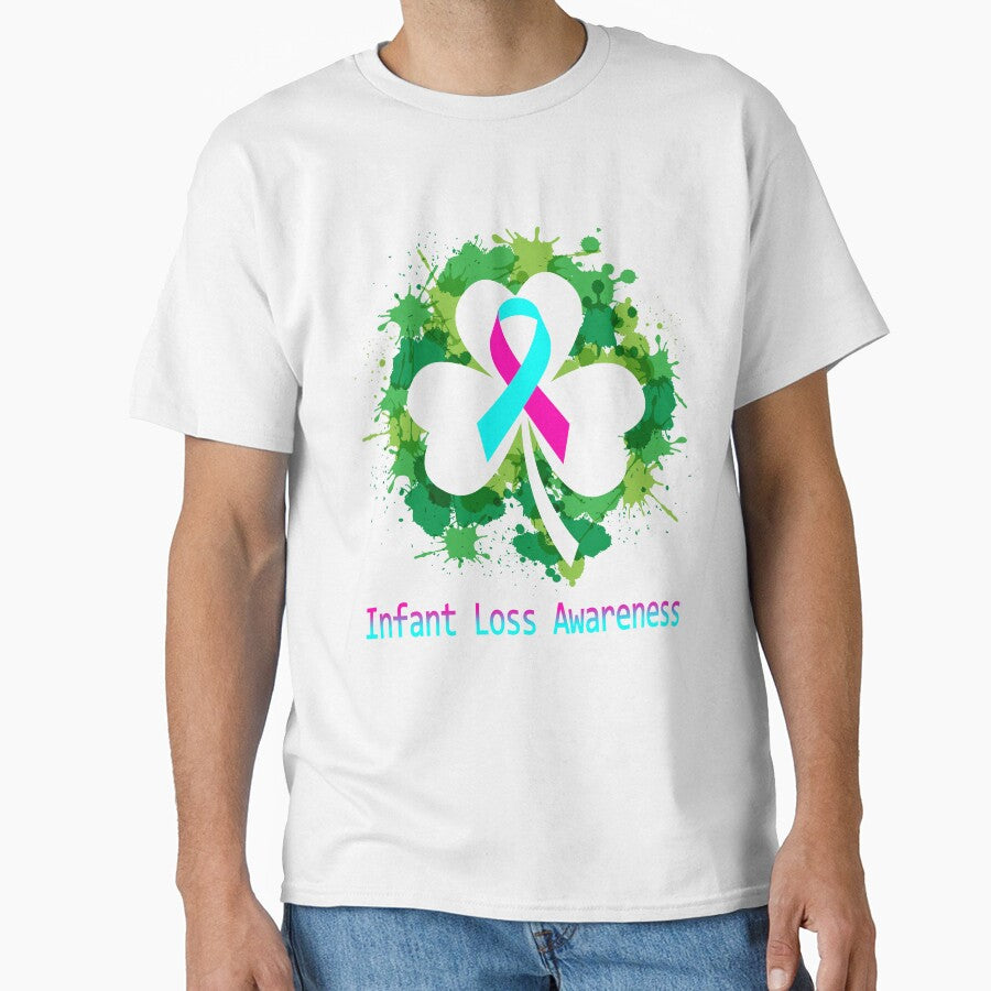 Infant Loss Awareness Clover Ribbon Happy Patricks Day Support Infant Loss Warrior Gifts by Tammyilaria