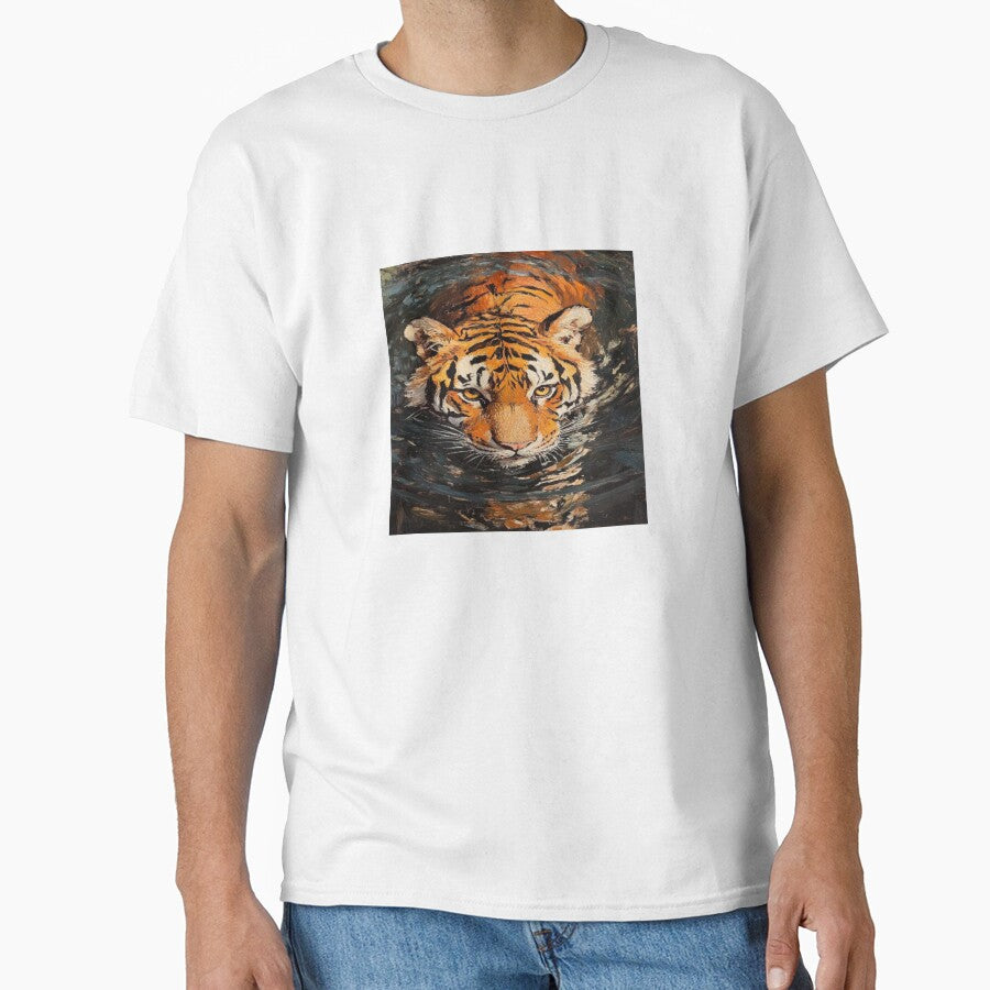Majestic Tiger Emerging From Water Artwork by NivyasArtistry