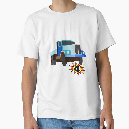4 Years Old Birthday Design Truck GifDesign by drwigglebutts