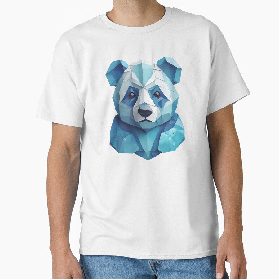 Cute Blue Geometric Panda by pUNKnown