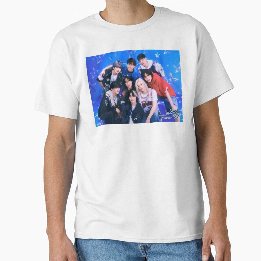 SKZ blue summer poster cute boys summer limited edition smile You make STRAY KIDS stay kpop happy ot8 daughter gift photocards by Kpop-Noona