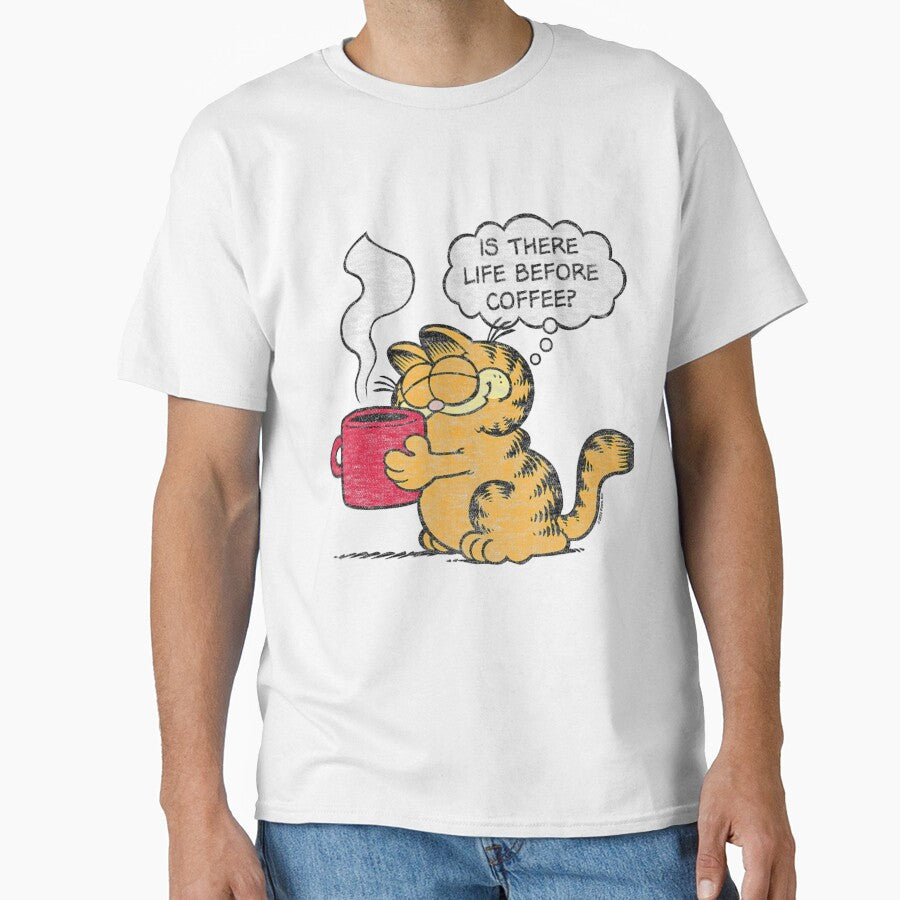 Garfield Is There Life Before Coffee Funny Quote by jehllutkes