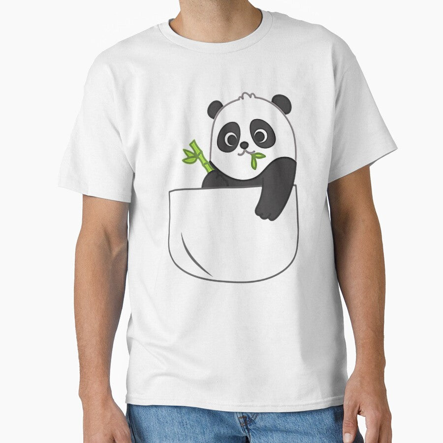 Cute Panda Bear Bamboo In A Pocket by OloriHeritage