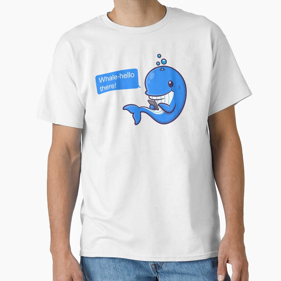 Whale hello there - funny whale greeting on phone by messy-nessie