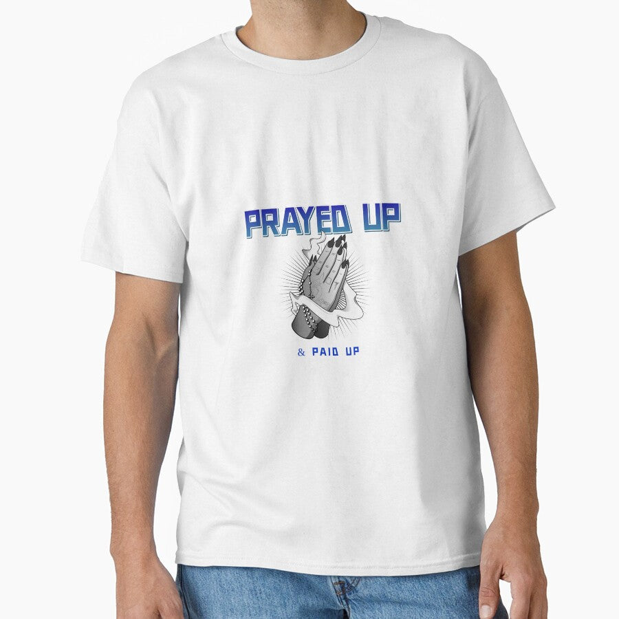 Prayed & Paid Up Christian Cool Women Tshirt Tee by APINKILLUSION