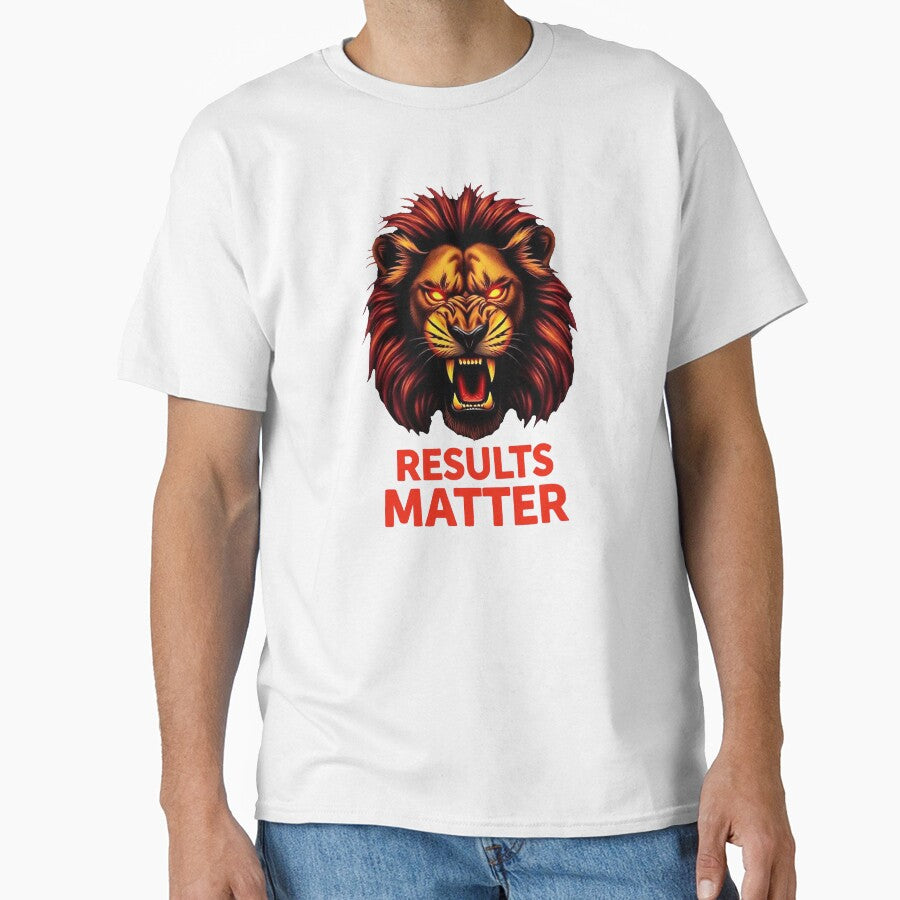 Results Matter - Alpha Lion Success Mindset Quote by Endless7Art