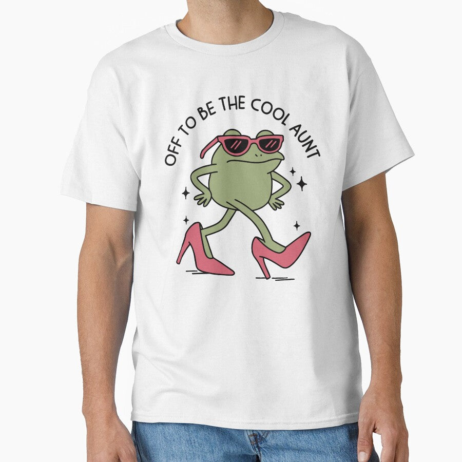 Off to Be the Cool Aunt Pregnancy Reveal for Sister Funny Frog Future Aunt Baby Announcement Gift by gunaone-design