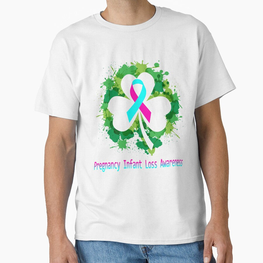 Pregnancy Infant Loss Awareness Clover Ribbon Happy Patricks Day Support Pregnancy Infant Loss Warrior Gifts by Tammyilaria