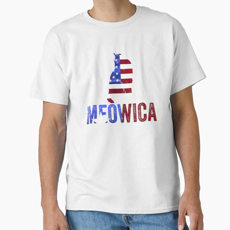 Meowica Happy Fourth Of July Independence Day on black background by UncleStuScience