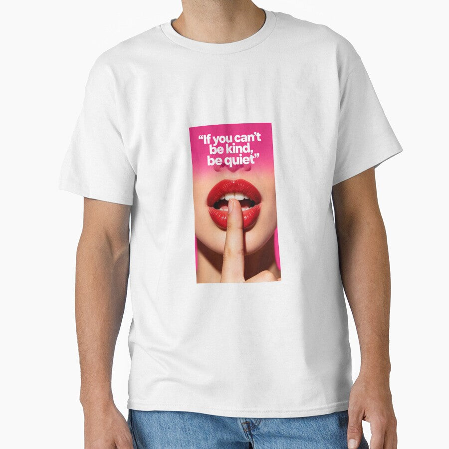 If you can’t be kind, be quiet painted red lips by carlsmart1