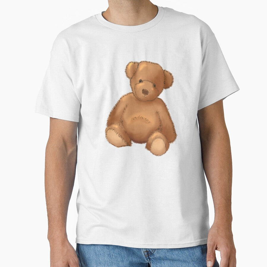 Teddy bear on baby cream stripe by OhNoNotAgain42