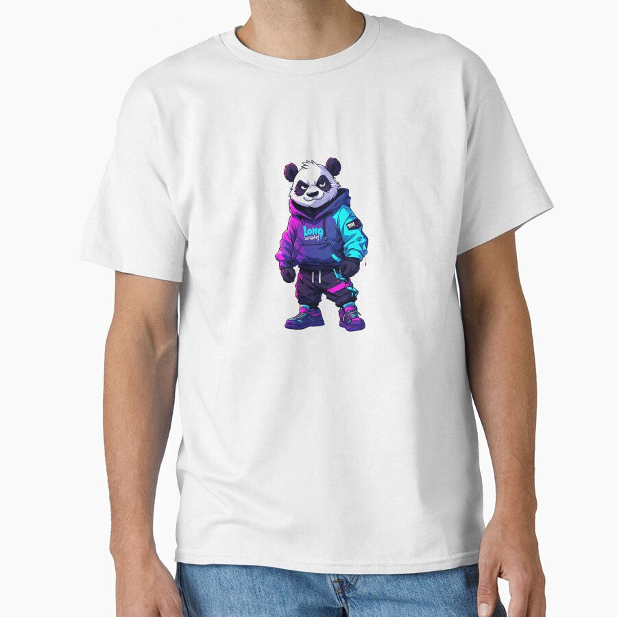 Long Night Panda – Urban Cartoon Streetwear Hoodie Panda by Aesthicer