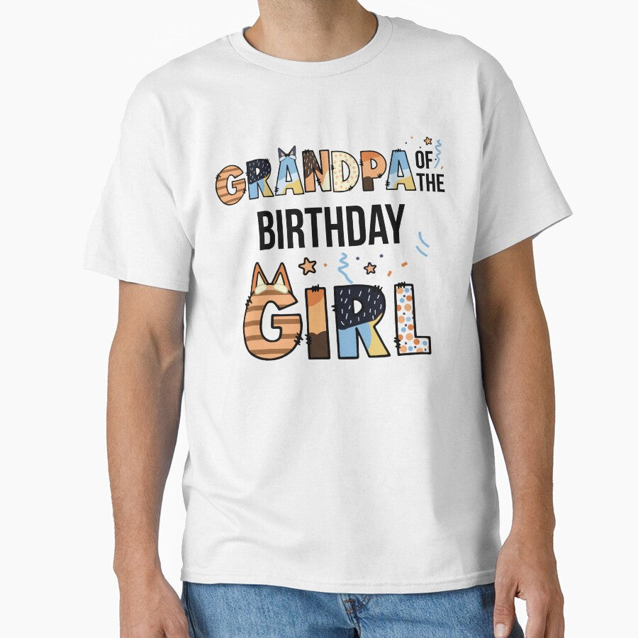 Grandpa Of The Birthday Girl Party Blue Dog Lover Matching by PartyFam