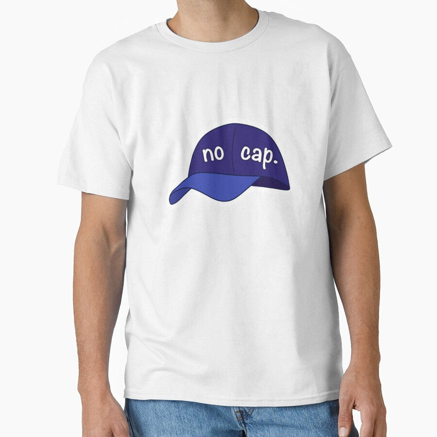 No Cap Gen Z Funny Slang Sticker Blue by Splash-of-Ink