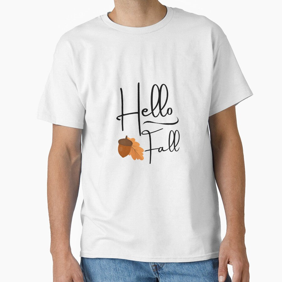 Hello Fall Design with Leaves and Acorns by guidedbydesign