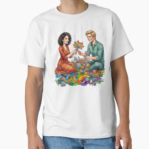 A couple with flowers. by PP&RAINBOW SHOP