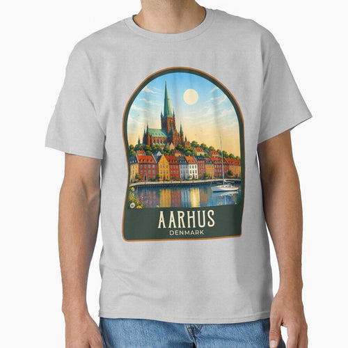 Aarhus Vintage Travel Illustration by HomeLivingCo