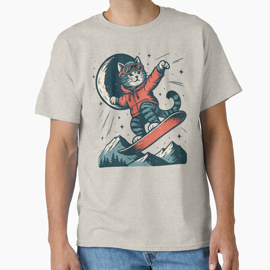 Vintage Snowboarding Cat by legendaryskins