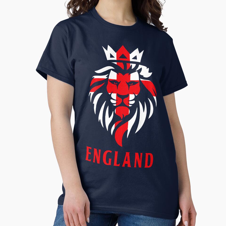 Patriotic England Football Crown Lion Head Flag by el-em-cee