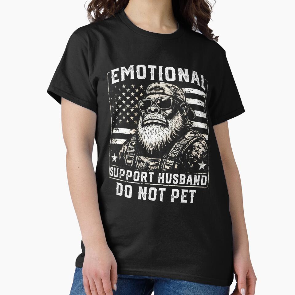 Emotional Support Husband Do Not Pet Funny Monkey by Hedoraxe