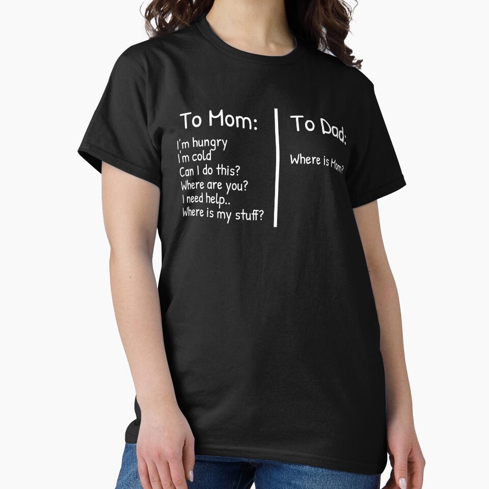To Mom I'm hungry, to Dad where is mom, funny Christmas gift, mom gift, dad gift by julexy