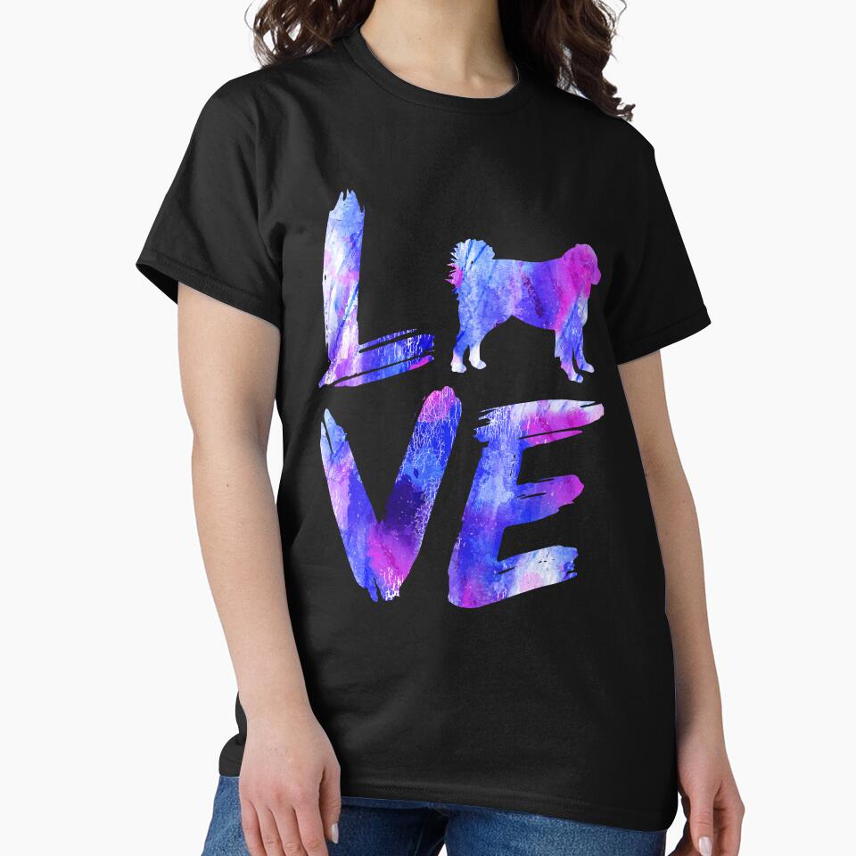 Caucasian Shepherd Dog Dog Love Watercolor Design by rafaeltto