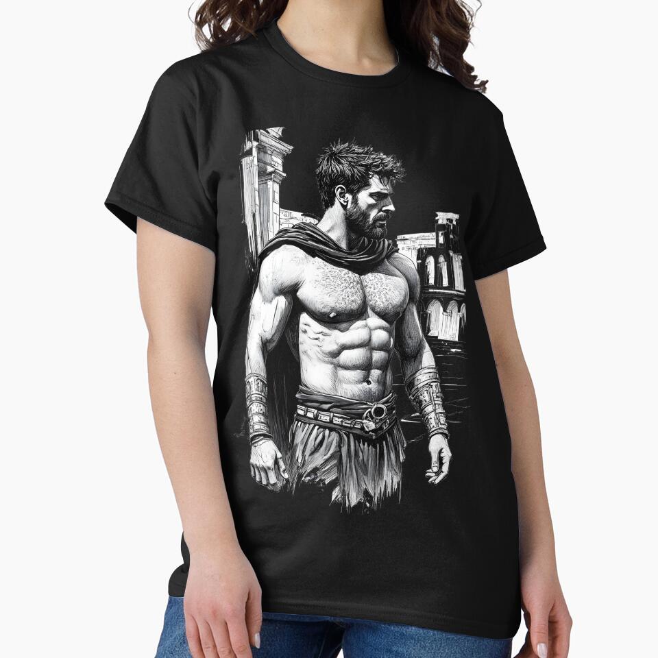The Gladiator - B&W Image by Museum Of Non-Existing Art