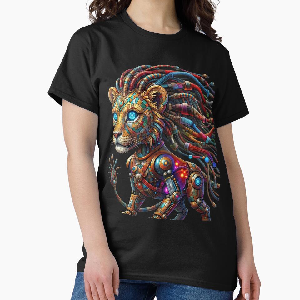 Mecha Mosaic Lion Art by unboxedbyJuls