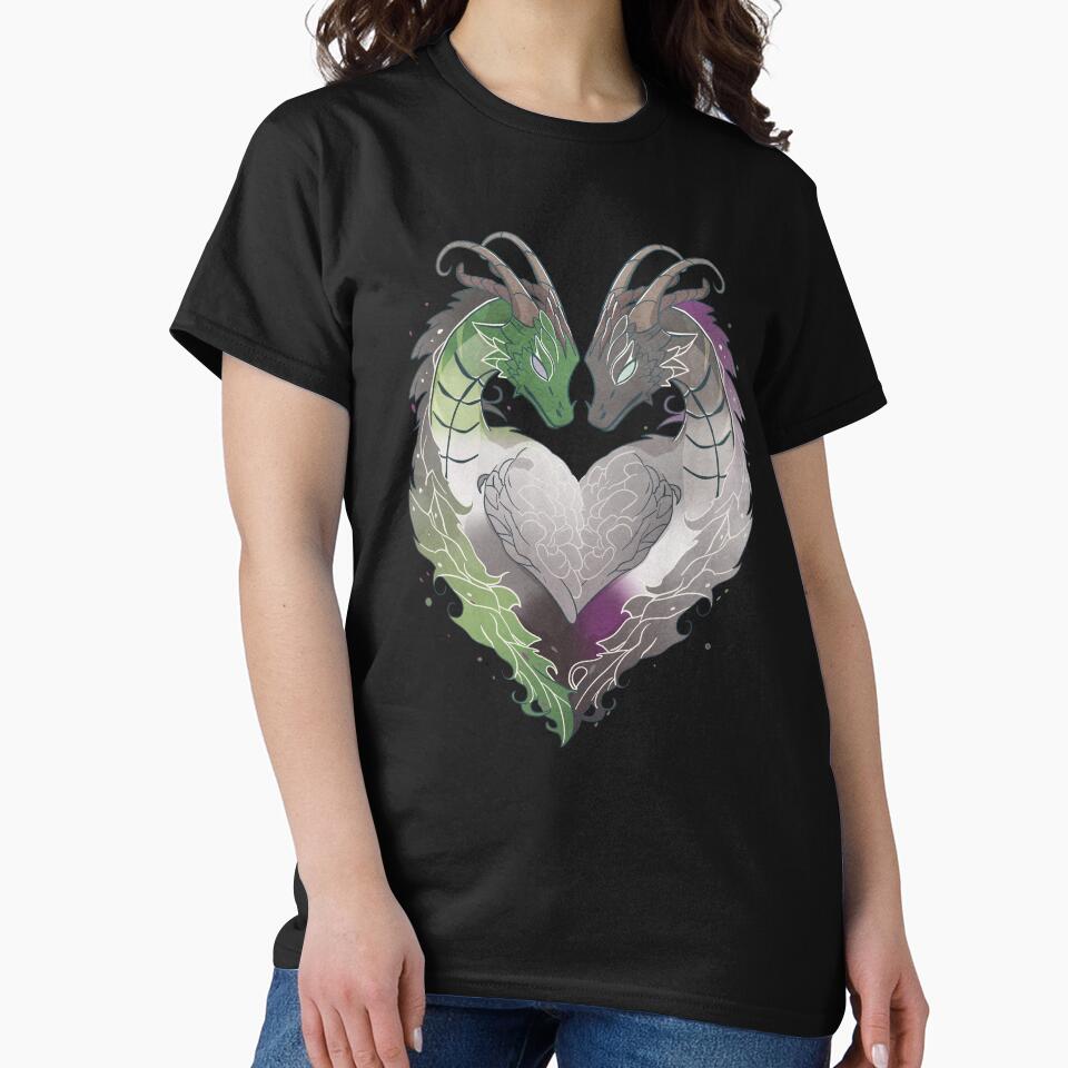 Aromantic Asexual Aroace Dragons LGBT Pride Flag by Clara Hollins