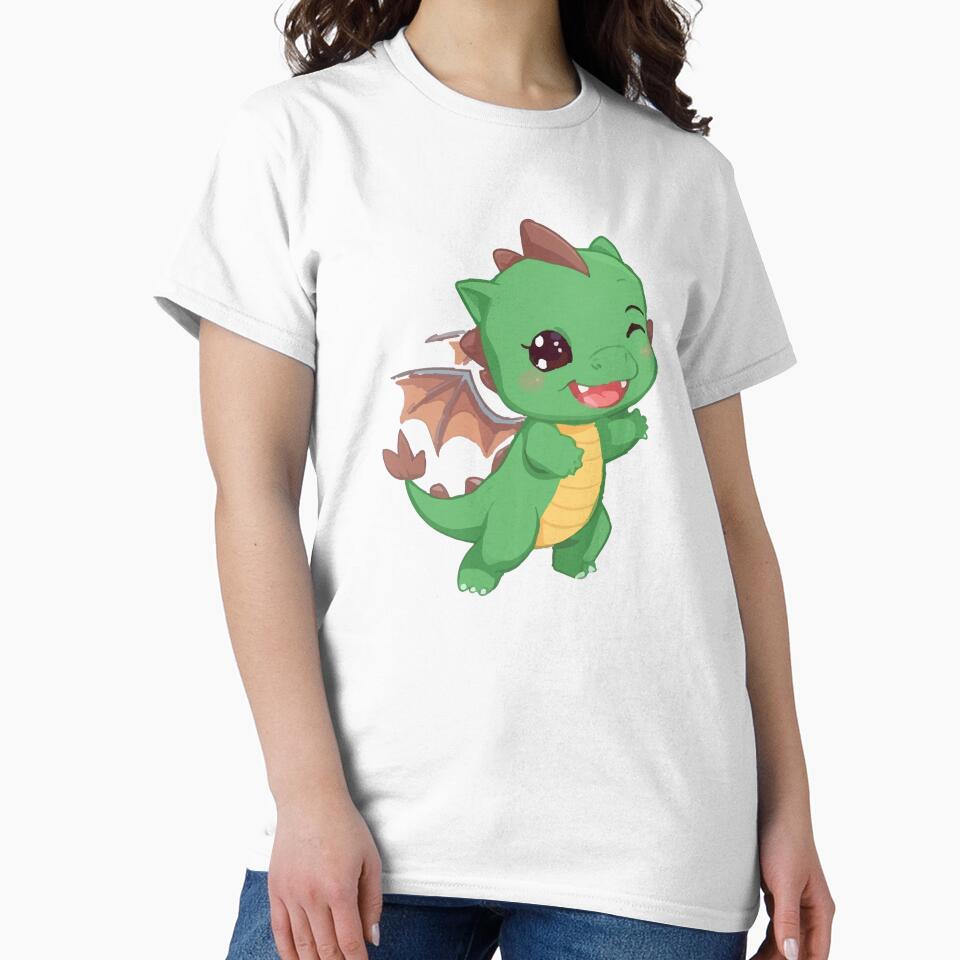 Cute Green Baby Dragon Winking by SarkisovaNune
