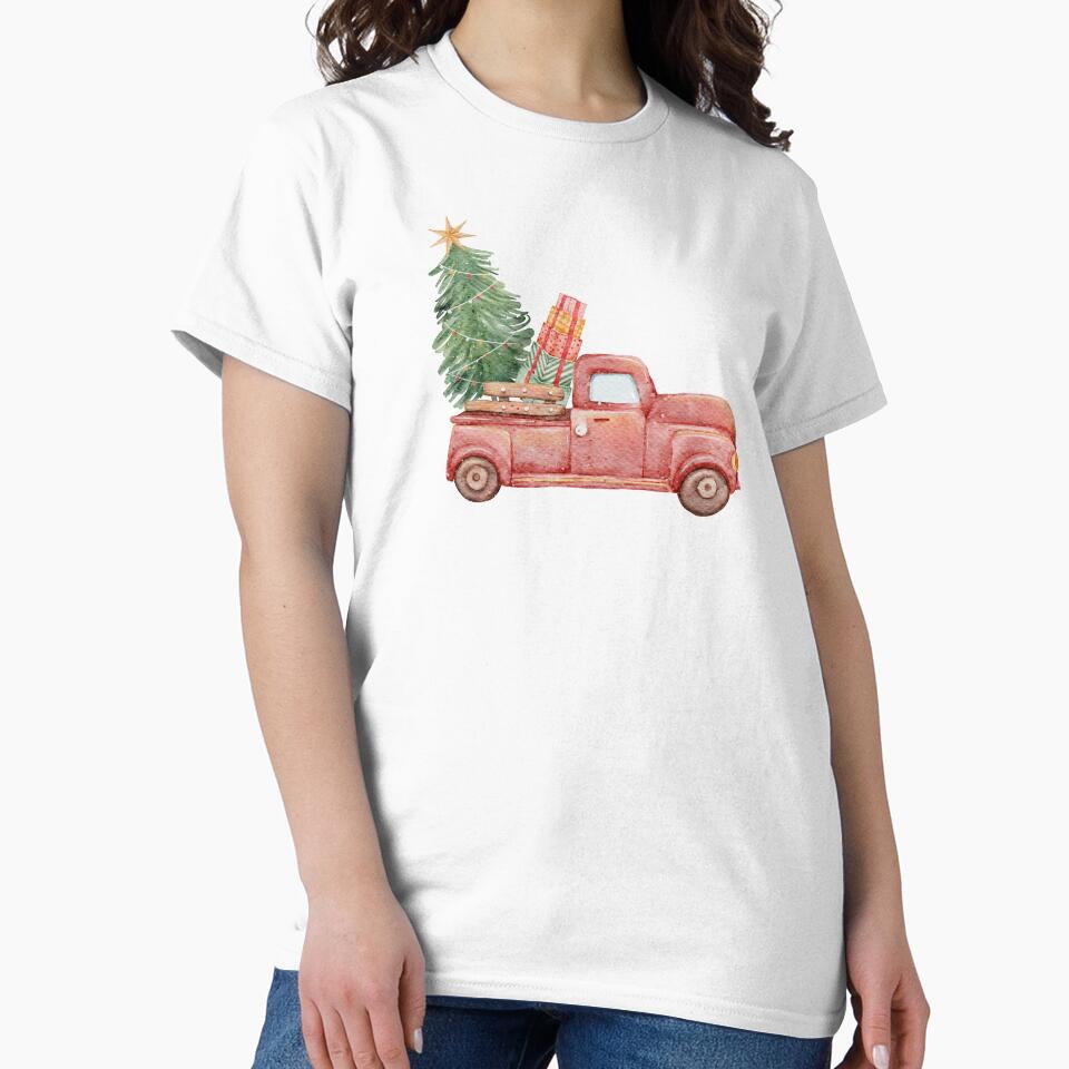 Red Truck.  Christmas.  Christmas Tree.  Holiday by RoyalTacoBelle