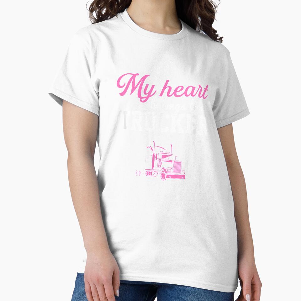 My Heart Belongs To A Trucker Truck Wife Trucker by tolivia