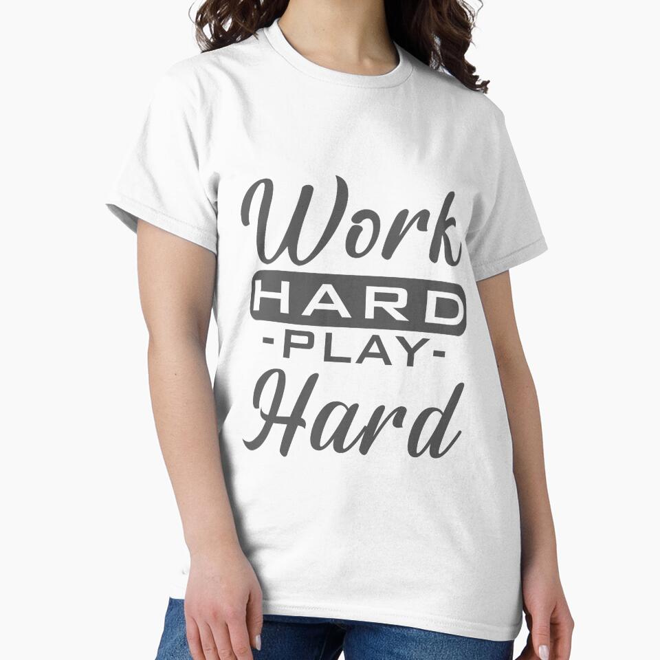 Work Hard Play Hard Simple White by anm7