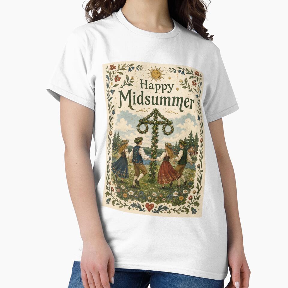 Happy Midsummer Greeting Banner by AIfolklore