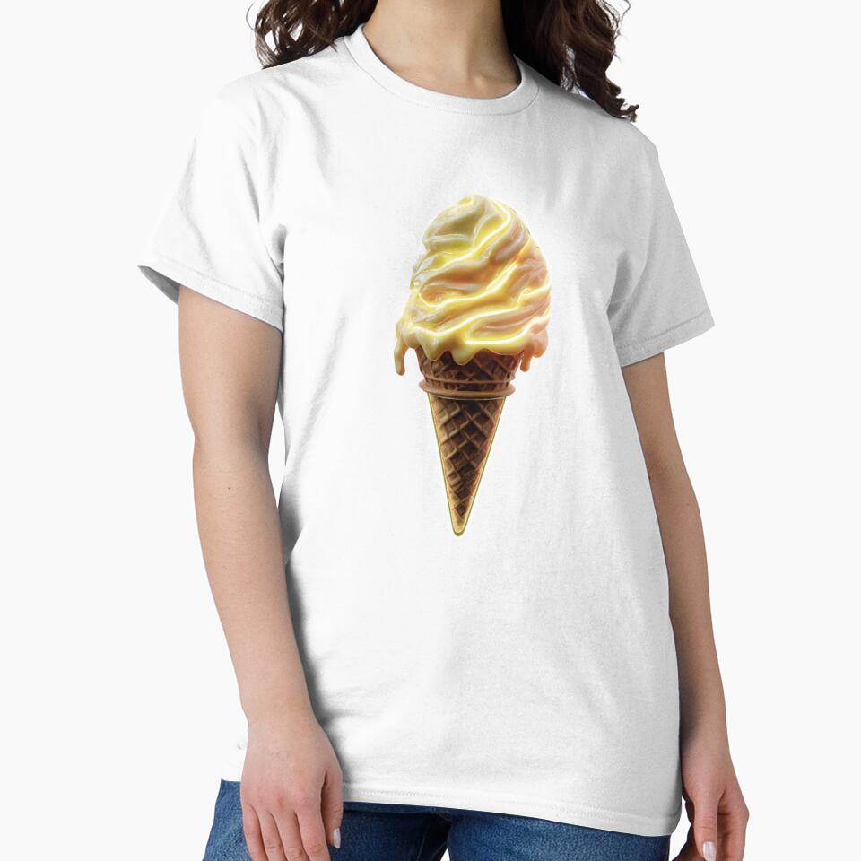 Neon Lemon Ice Cream Glow Cone v2 by daila70