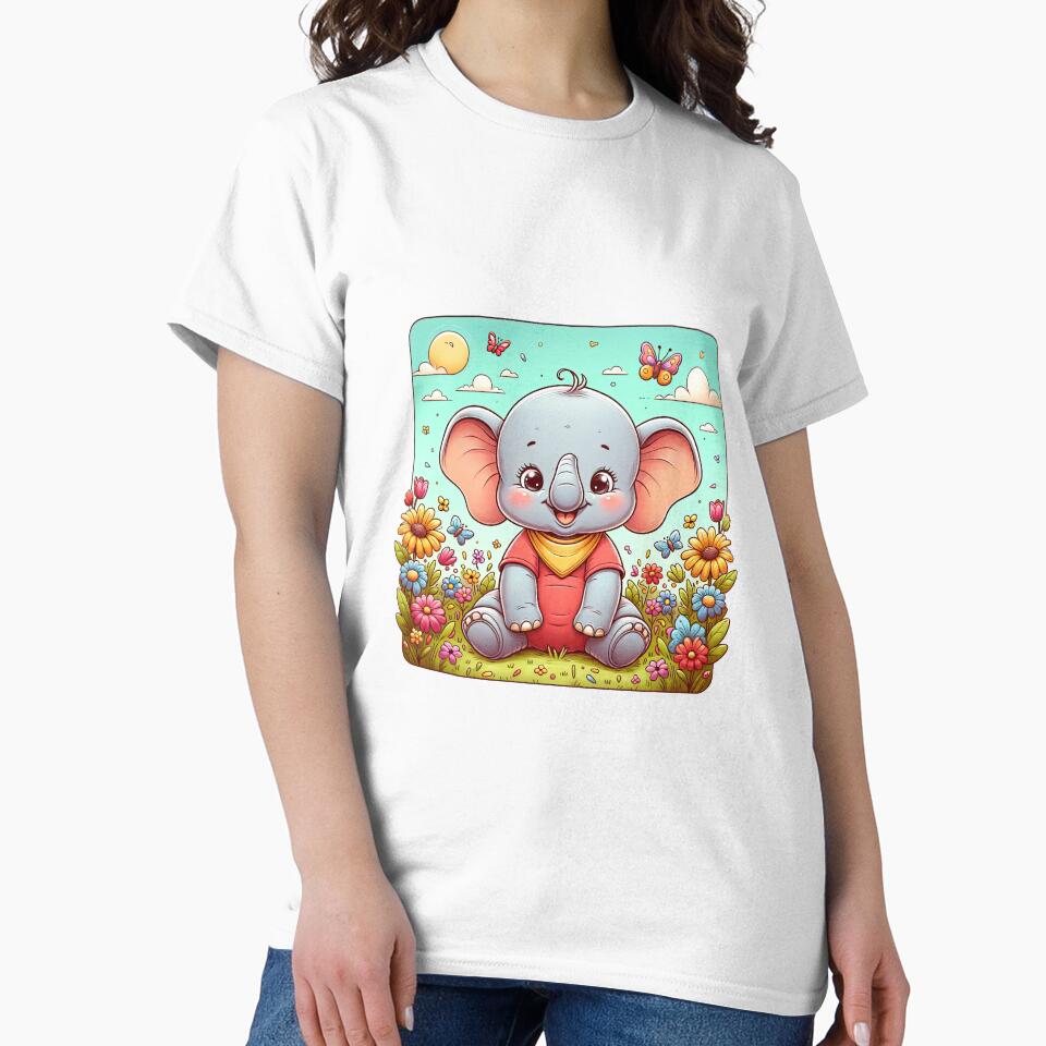 Sunshine Smiles: The Cheerful Baby Elephant by artwaves
