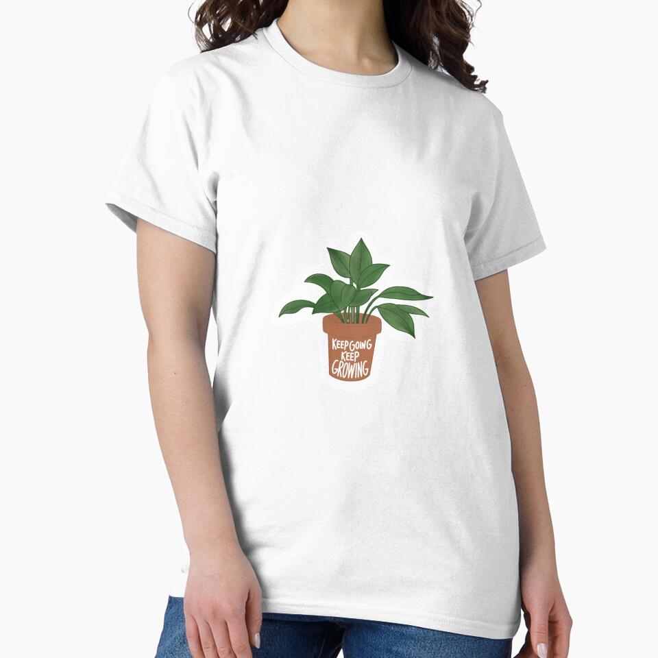 keep going, keep growing plant quote by Riley Coy