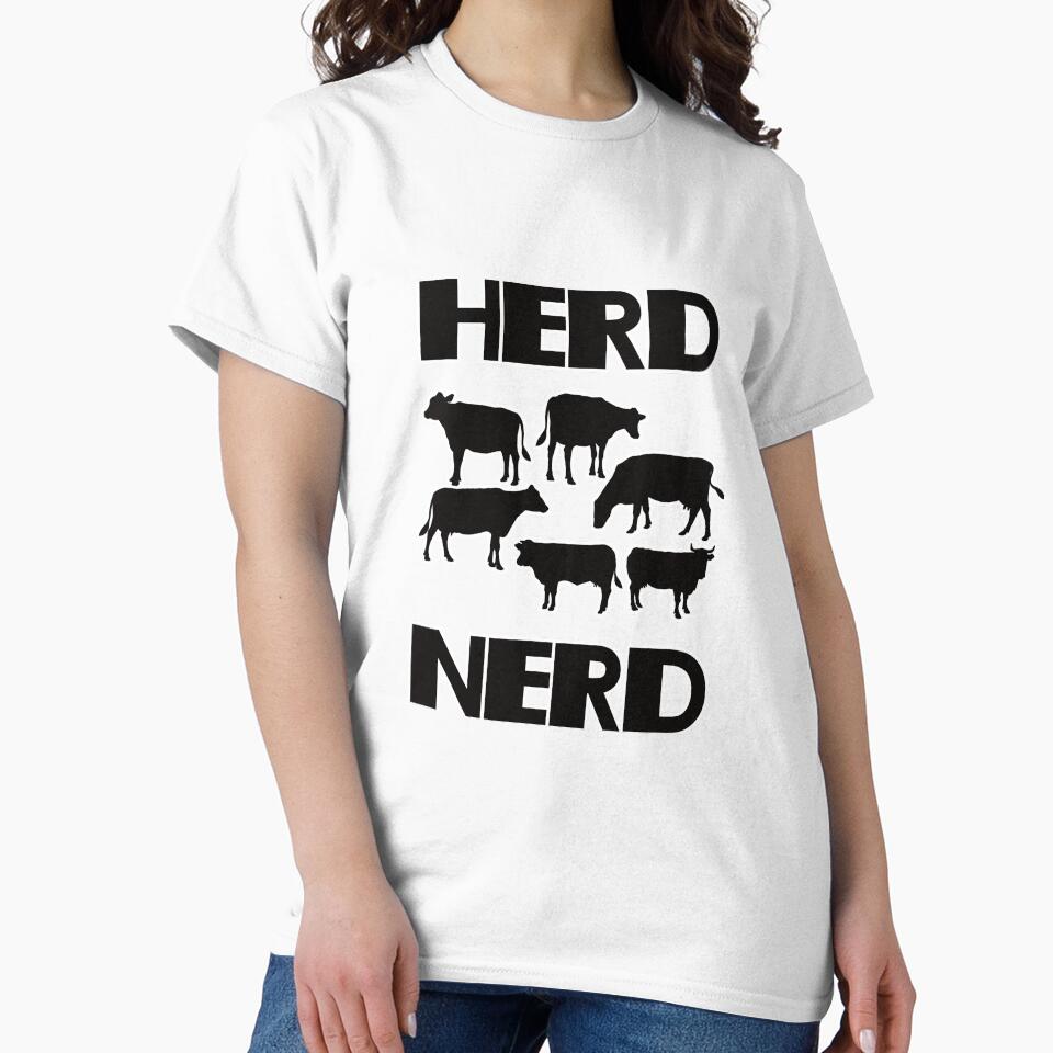 Herd Nerd Farmer Rancher Cow Lover by SkyCloudBlue