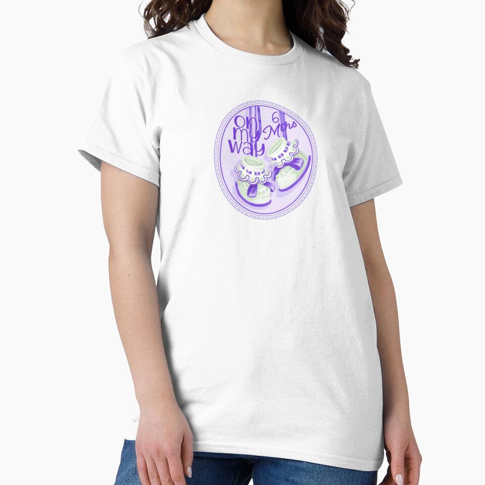 “On My Way - 6 Mths” Purple (Incl. Maternity & Baby Wear) by PawsitiveMum