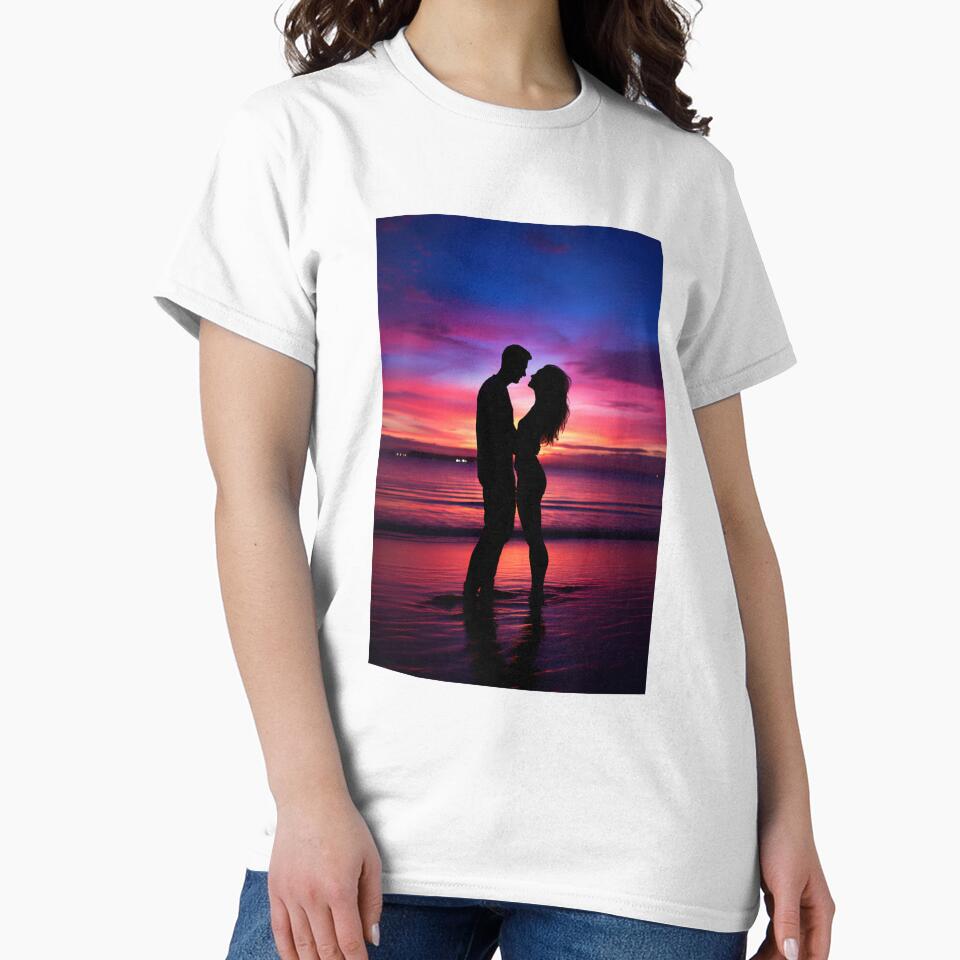 Young couple in love hugging on the beach by Lamarcy