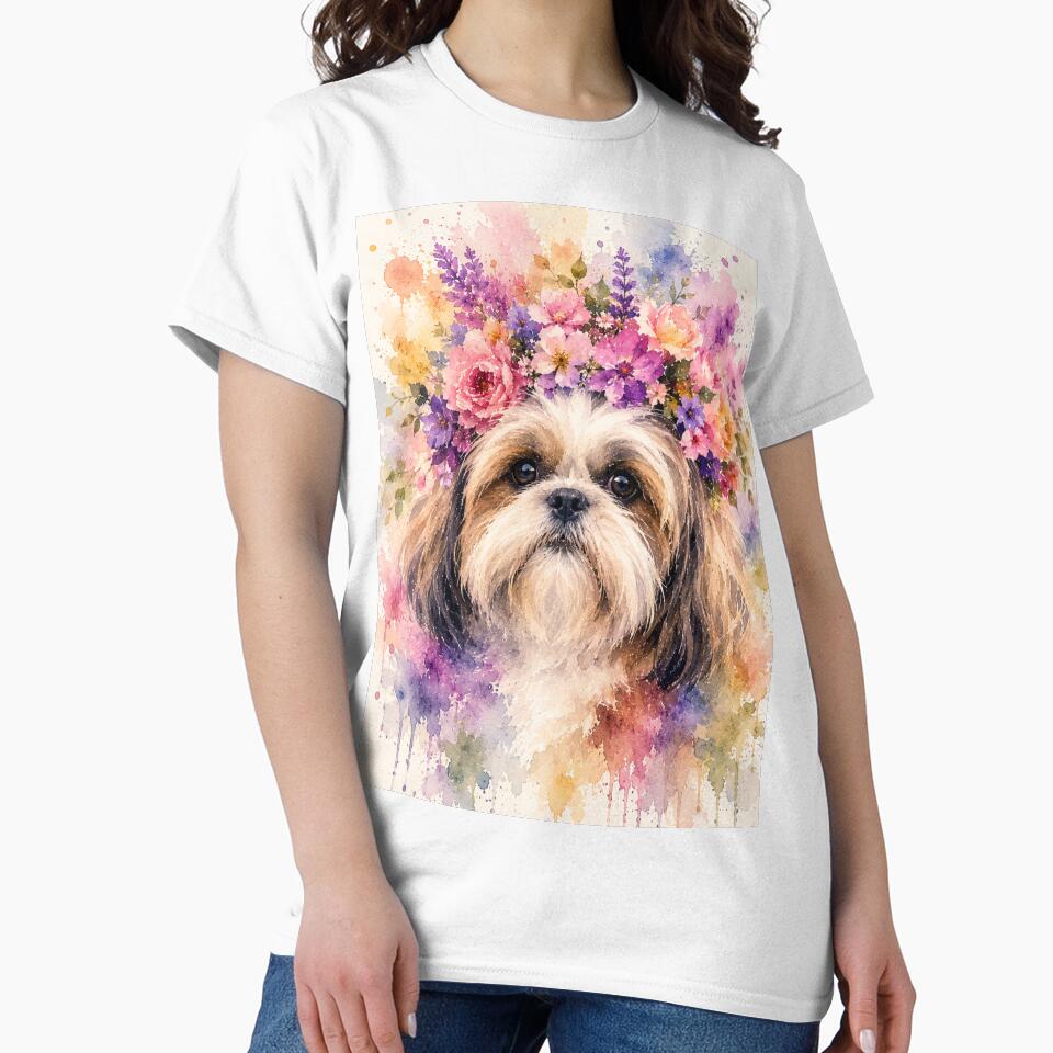 Floral Shih Tzu by Weird & wonderful